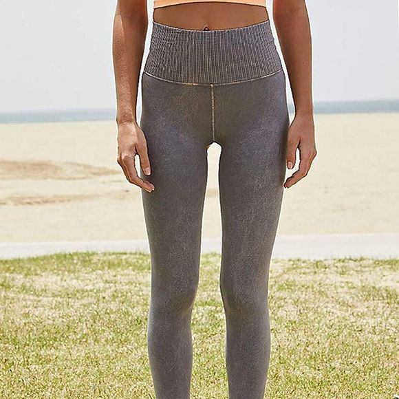 Free People Good Karma Leggings In Graphite - Picture 3 of 5